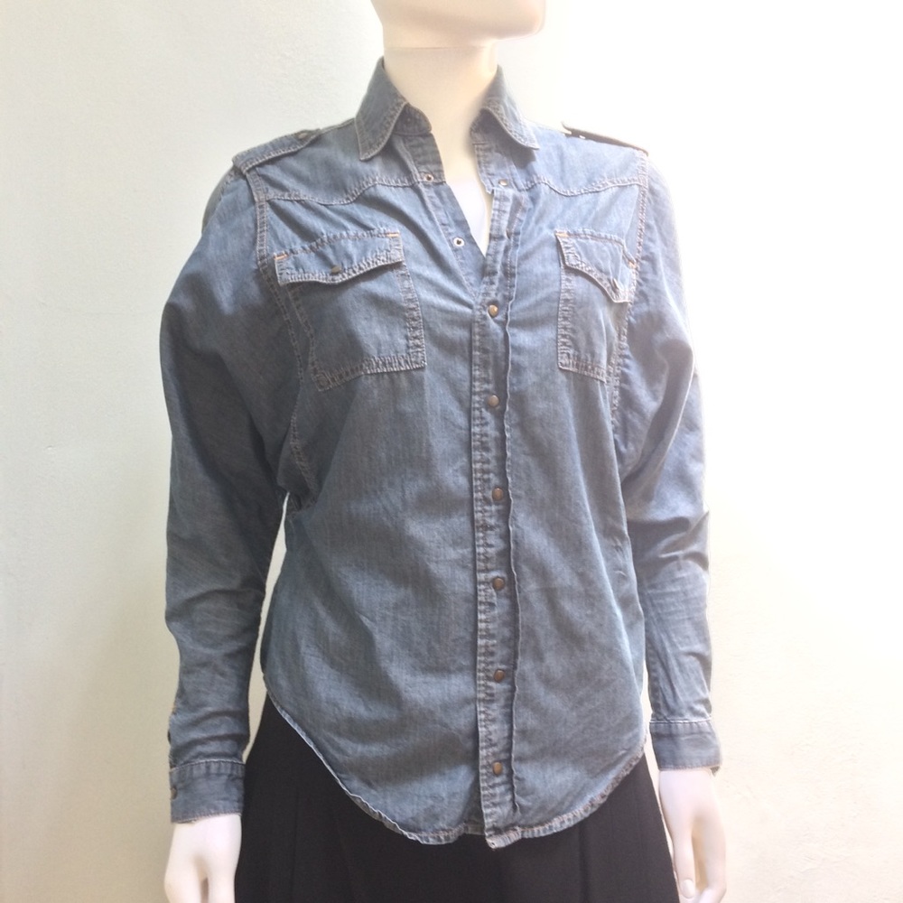 Stella McCartney Chambray Denim Dolman Shirt